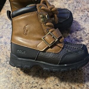 Ralph Lauren Brown and Black Kids' Boots